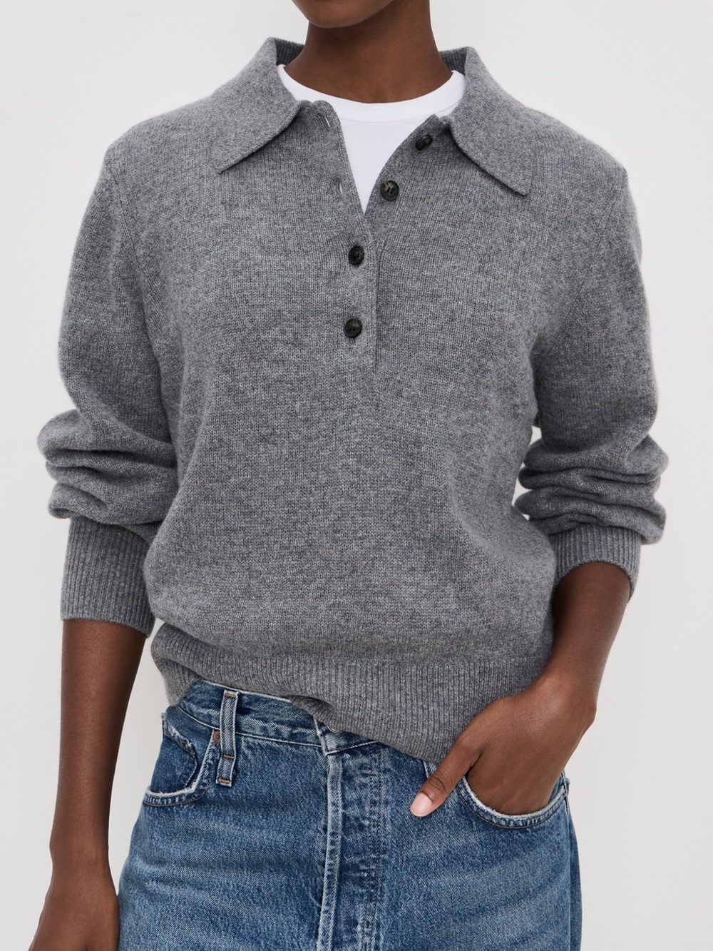 NWT Sold Out NYC The Cashmere Polo Heather Grey